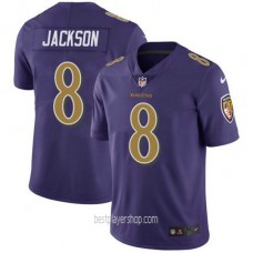 Lamar Jackson Baltimore Ravens Youth Game Color Rush Vapor Purple Jersey Bestplayer